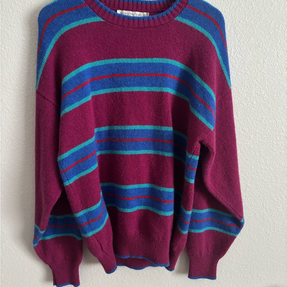 Striped Burgundy Sweater
